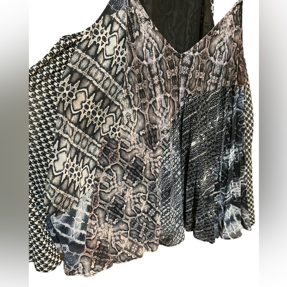 RAMY BROOK NY Eliora Python & Crocodile Chain Detail Tank S 18.5” p2p $295 NWOT - Picture 6 of 11